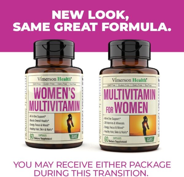 Multivitamin for Women - Womens Multivitamin & Multimineral Supplement for Energy, Mood, Hair, Skin & Nails - Womens Daily Multivitamins A, B, C, D, E, Zinc, Calcium & More. Women's Vitamins Capsules - Image 8