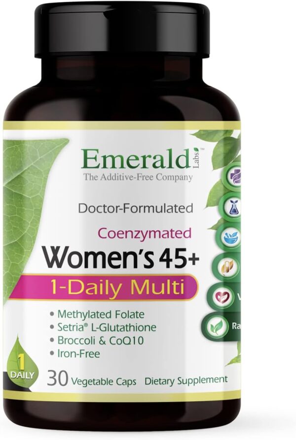 EMERALD LABS Women's 45+ 1-Daily Multi - Complete Multivitamin for Comprehensive Support, Bone & Heart Health* - Designed for Women 45+ - Gluten-Free & Vegetarian - 30 Vegetable Capsules - Image 2