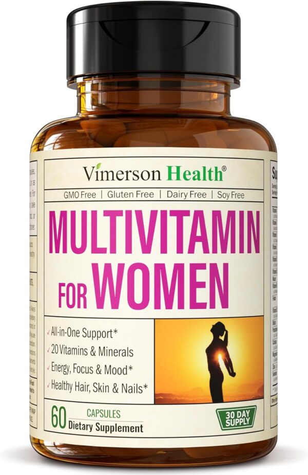 Multivitamin for Women - Womens Multivitamin & Multimineral Supplement for Energy, Mood, Hair, Skin & Nails - Womens Daily Multivitamins A, B, C, D, E, Zinc, Calcium & More. Women's Vitamins Capsules - Image 2