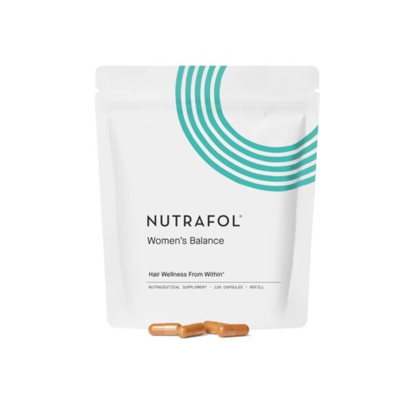 Nutrafol Women's Balance Hair Growth Supplements, Ages 45 and Up, Clinically Proven for Visibly Thicker Hair and Scalp Coverage in 3-6 Months, Dermatologist Recommended - 1 Month Supply Refill Pouch - Image 2