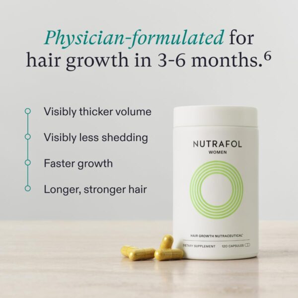 Nutrafol Women's Hair Growth Supplements, Ages 18-44, Clinically Proven for Visibly Thicker and Stronger Hair, Dermatologist Recommended - 1 Month Supply - Image 3