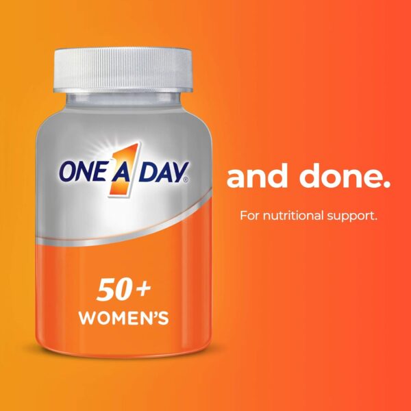 One A Day Women’s 50+ Multivitamins, Multivitamin for Women with Vitamin A, C, D, E and Zinc for Immune Health Support*, Calcium & more, 100 count - Image 9