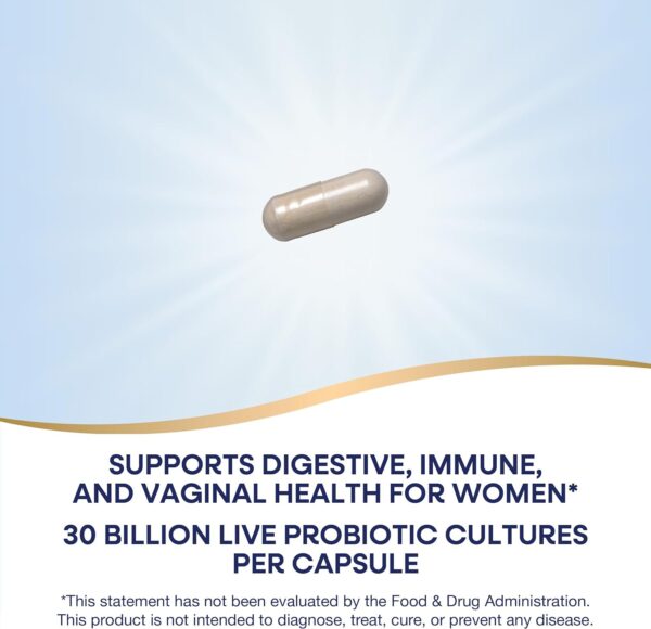 Nature's Way Fortify Probiotics for Women + Prebiotic, Digestive*, Immune*, and Vaginal Health Support*, 30 Capsules - Image 4