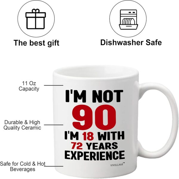 90th Birthday Gifts For Women Men, 90 Year Old Birthday Gifts For Women, 90th Birthday Gift Ideas, Gifts For 90 Year Old Woman Man, 90 Yr Old Birthday, 90th Birthday Cups For Grandma Grandpa - Image 3