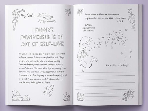 Hey Girl! Empowering Journal for girls: To Develop Gratitude and Mindfulness through Positive Affirmations - Image 8