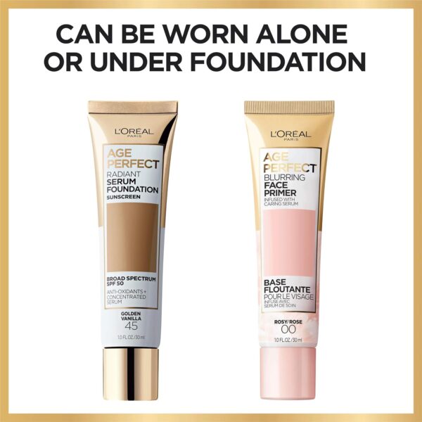 L'Oreal Paris Age Perfect Face Blurring Primer Infused with Caring Serum Smoothes Liners and Pores - Image 6