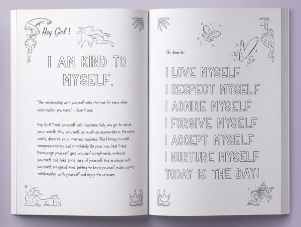 Hey Girl! Empowering Journal for girls: To Develop Gratitude and Mindfulness through Positive Affirmations - Image 6