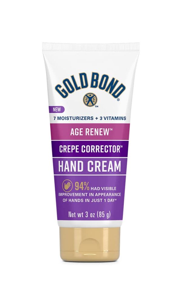 Gold Bond Age Renew Crepe Corrector Hand Cream, Replenishing & Smoothing Formula, 3 oz. - Image 2