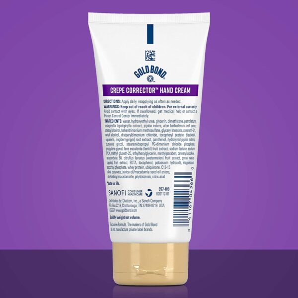 Gold Bond Age Renew Crepe Corrector Hand Cream, Replenishing & Smoothing Formula, 3 oz. - Image 3