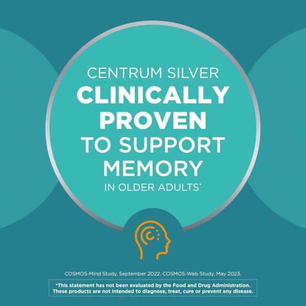 Centrum Silver Multivitamin for Adults 50+, Gluten Free, Non-GMO, Supports Memory and Cognition - Image 3