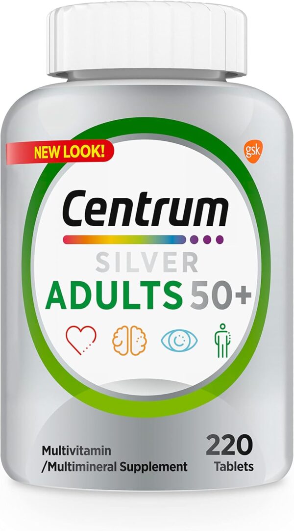 Centrum Silver Multivitamin for Adults 50+, Gluten Free, Non-GMO, Supports Memory and Cognition - Image 2