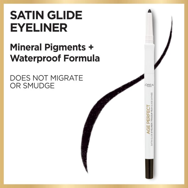 L'Oreal Paris Age Perfect Satin Glide Eyeliner with Mineral Pigments, Brown - Image 4