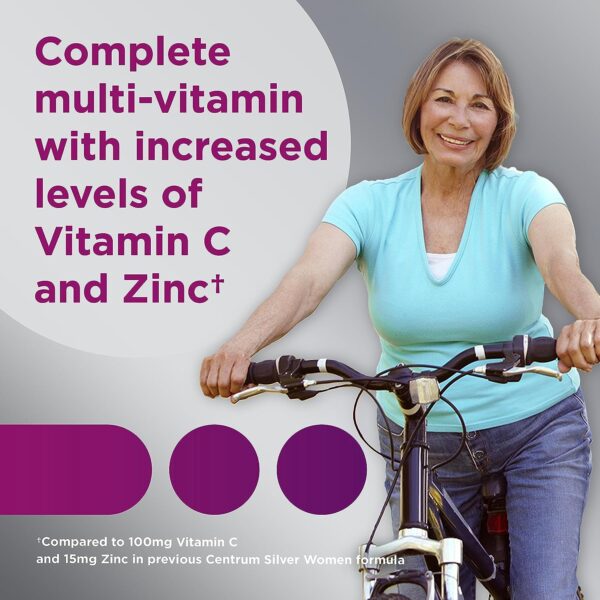 Centrum Silver Women's Multivitamin for Women 50 Plus, Multivitamin/Multimineral Supplement with Vitamin D3, B Vitamins, Non-GMO Ingredients, Supports Memory and Cognition in Older Adults - 200 Ct - Image 10