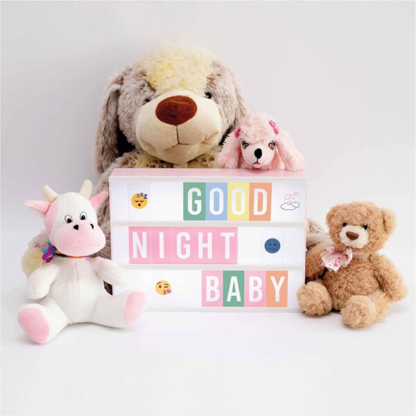 Pink Cinema Light Box with 400 Letters & Emojis & 2 Markers - BONNYCO | Led Light Box Home Office & Room Decor | Light Up Sign Letters Board Gifts for Women & Girls Christmas & Birthdays | Pink Decor - Image 6