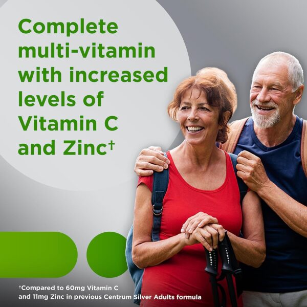 Centrum Silver Multivitamin for Adults 50+, Gluten Free, Non-GMO, Supports Memory and Cognition - Image 4