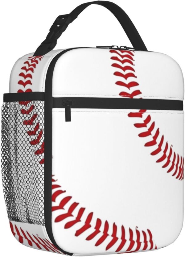 Personalized Baseball Sports Lunch Box Reusable Insulation Lunch Bag Ice Packs Containers Tote Handbag For Women Men Teens Girls - Image 3