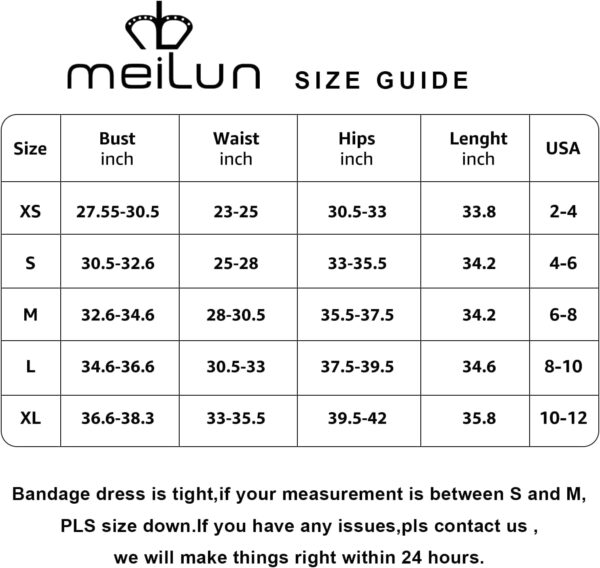 meilun Womens Rayon Belt Detail Bandage Bodycon Party Dress - Image 7