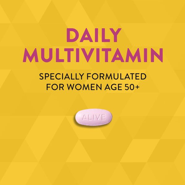 Nature's Way Alive! Women's 50+ Complete Multivitamin, Supports Healthy Heart, Brain, Bones*, B-Vitamins, Gluten Free, 130 Tablets (Packaging May Vary) - Image 4