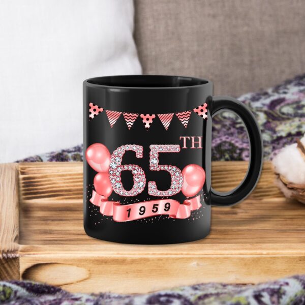 65th Birthday Gifts for Women, 1959 Old Time Information-65th Birthday Mug, 65th Birthday Gifts for Women, 65 Year Old Birthday Party Decorations, Sixty-five Birthday Mug, Milestone Birthday - Image 5