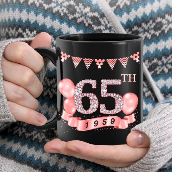 65th Birthday Gifts for Women, 1959 Old Time Information-65th Birthday Mug, 65th Birthday Gifts for Women, 65 Year Old Birthday Party Decorations, Sixty-five Birthday Mug, Milestone Birthday - Image 7