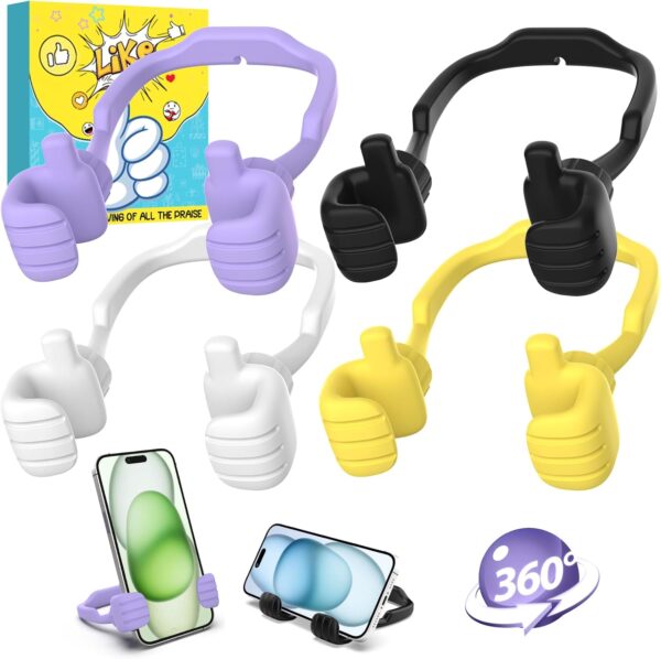 Stocking Stuffers for Teens Boys Adults Kids Thumbs Up Lazy Phone Stand Cell Phone Stand Holder for Desk Funny Women Gifts for Men Christmas Cool Gadget Teenage Boys Girls Him Her Dad Mom Husband Wife - Image 2