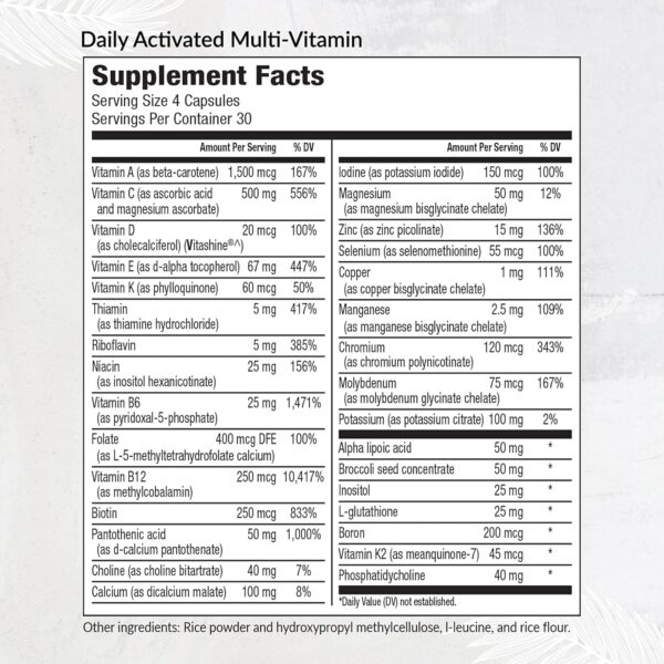 Equilife - Daily Activated Multi-Vitamin, 21 Essential Vitamins & Minerals, Antioxidant-Rich Formula, Supports Immunity, May Help Boost Energy & Improve Mood, Supports Overall Health (30 Servings) - Image 3