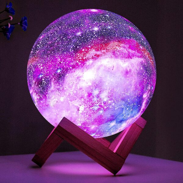 BRIGHTWORLD Moon Lamp Galaxy Lamp 5.9 inch 16 Colors LED 3D Moon Light, Remote & Touch Control Moon Night Light Gifts for Girls Boys Kids Women Birthday - Image 8