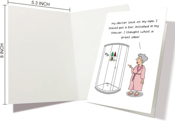 Nchigedy Funny Getting Older Birthday Card for Mom Wife, Humorous Birthday Card for Sister Aunt, Old Age Birthday Card for Women Female Friend, 50th 60th 70th Birthday Card for Grandma - Image 3