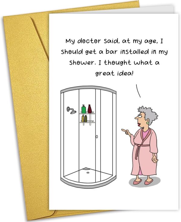 Nchigedy Funny Getting Older Birthday Card for Mom Wife, Humorous Birthday Card for Sister Aunt, Old Age Birthday Card for Women Female Friend, 50th 60th 70th Birthday Card for Grandma - Image 2