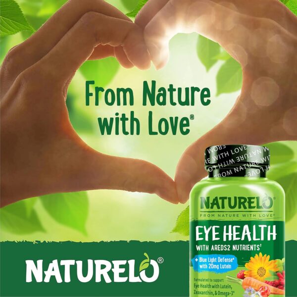 NATURELO Eye Vitamins - AREDS 2 Formula Nutrients with Lutein, Zeaxanthin, Vitamin C, E, Zinc, Plus DHA - Supplement for Dry Eyes, Healthy Vision, Eye Support - 60 Vegan Capsules - Image 8