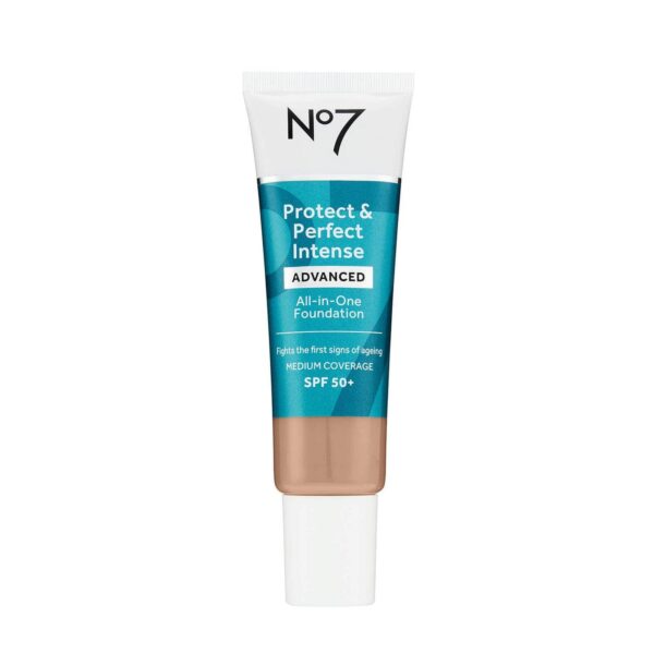 No7 Protect & Perfect Advanced All in One Foundation - Cool Beige - Age Defying Foundation Makeup with SPF 50 for Women - Makeup Base Cream Helps to Reduces Redness & Blurs Visible Pores (30ml) - Image 2