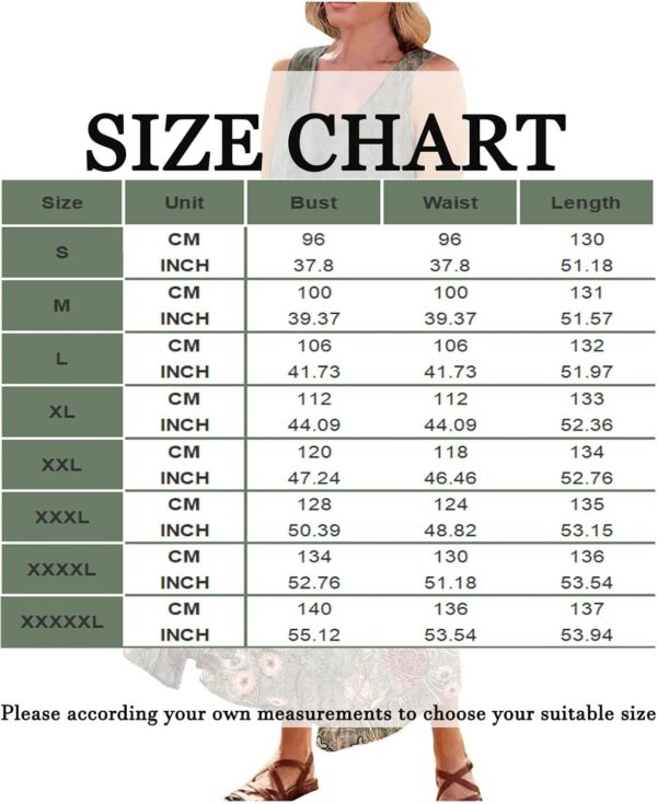 Women 2024 Summer Tank Dress Sleeveless U Neck Printed/Solid Boho Beach Shirt Maxi Flowy Linen Cotton Dresses with Pocket - Image 6