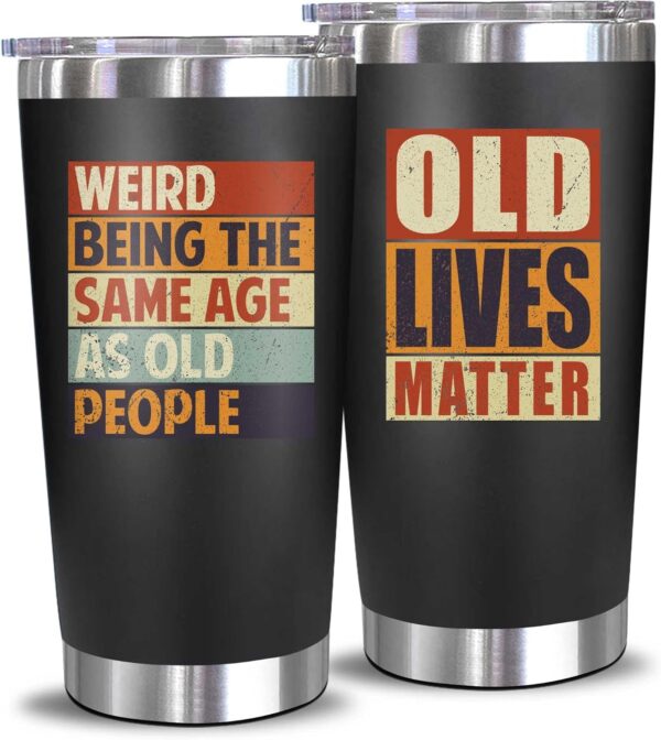 NewEleven Gifts For Men, Women - Funny Gag Gifts Ideas For Dad, Mom, Grandpa, Grandma, Husband, Wife, Uncle, Him - 40th 50th 60th 70th 80th Birthday Gifts For Men Women – 20 Oz Tumbler - Image 2