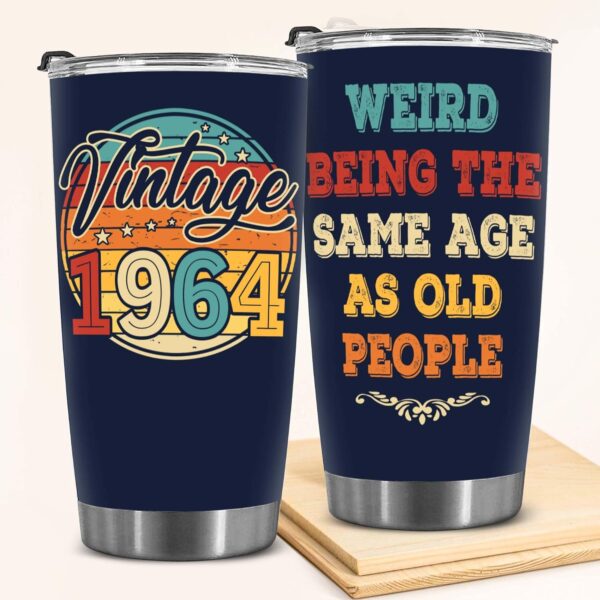 60th Birthday Gifts For Men Women - 1964 Birthday Gifts For Men Women - 60th Tumbler - Gifts For Men Women Turning 60-60 Year Old Gifts For Man, Woman, Mom, Dad, Wife, Husband Tumbler 20OZ - Image 4