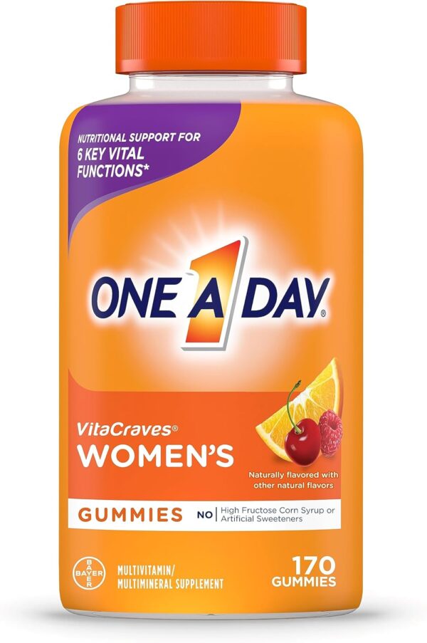 One A Day Women’s Multivitamin Gummies, Multivitamin For Women with Vitamin A, C, D, E and Zinc for Immune Health Support*, Calcium & more, 170 count - Image 2