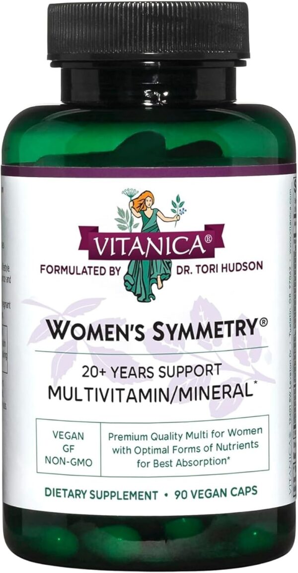 Vitanica Women's Symmetry, High Potency Multivitamin and Mineral, Vegan, 90 Capsules - Image 2