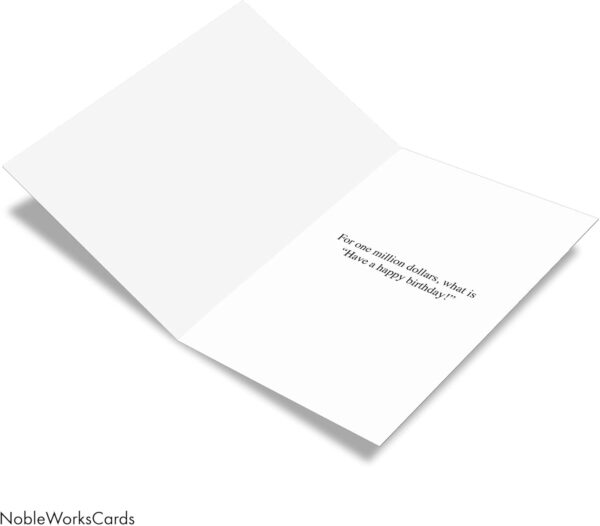 NobleWorks - 1 Funny Happy Birthday Greeting Card – Old Age Humor Notecard for Men, Women, Dad, Uncle, Brother or Friend - Senior Game Show 6291Z - Image 3