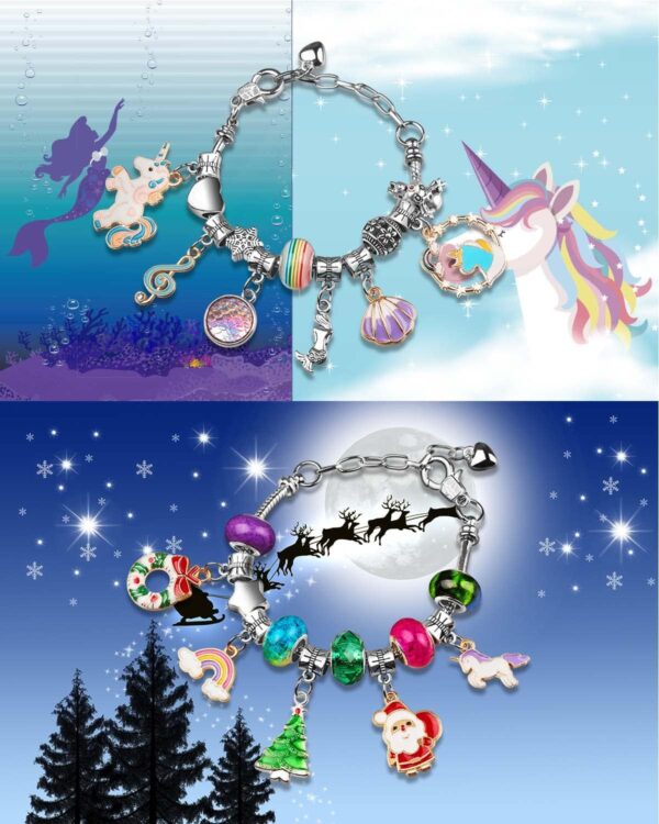 Girls Advent Calendar 2024, Charm Bracelets Making Kit for Kids Christmas Countdown Calendars 24 Days Xmas Jewelry Making Kit for Girls 6-7, Teens Teenagers Girl 8-12 & Women Arts and Crafts Gift Toys - Image 4