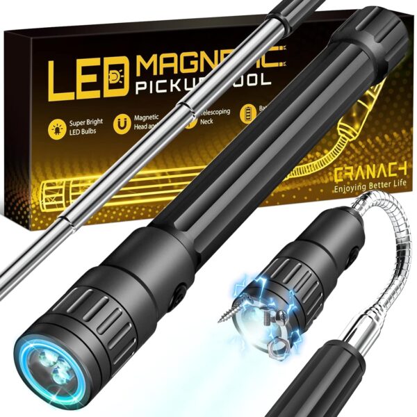 CRANACH Christmas Stocking Stuffer LED Telescoping Magnet Flashlight - Unique Gift for Men, Dad, Husband, Boyfriend, and Adults. Ideal Tool for Hard-to-Reach Places - Image 2