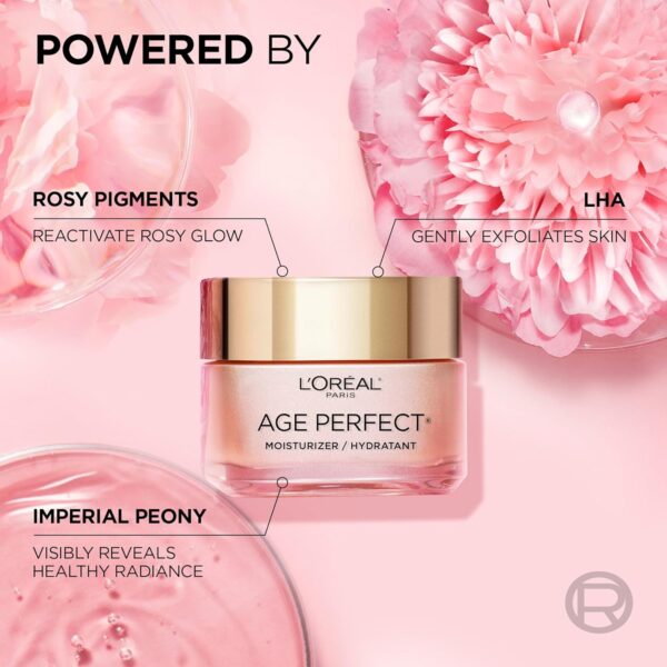 L'Oreal Paris Age Perfect Rosy Tone Anti-Aging Face Moisturizer, Renew & Revive Healthy Tone, 1.7 oz - Image 4