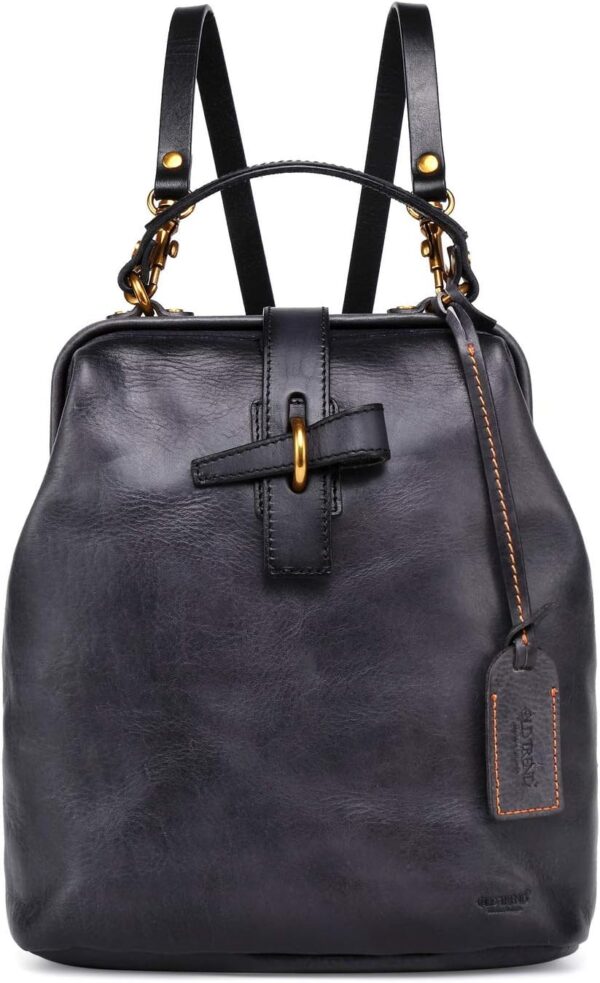 Genuine Leather Pamela Backpack (Grey) - Image 2