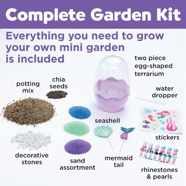 Creativity for Kids Mini Garden Mermaid Terrarium Kit - Crafts and Gifts for Girls Ages 6-8+, Stocking Stuffers - Image 6