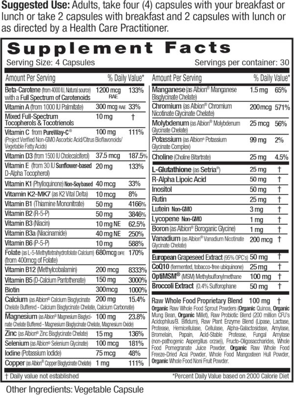 Emerald Labs Women's 45+ Clinical Multi - Multivitamin with CoQ10, B Vitamins, and L-Glutathione for Heart Health, Bone Strength, and Metabolic Function - 120 Vegetable Capsules - Image 3