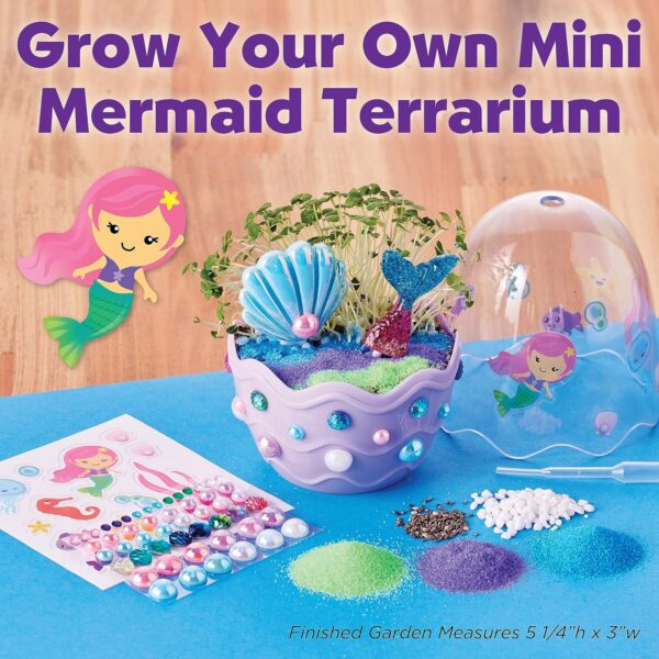 Creativity for Kids Mini Garden Mermaid Terrarium Kit - Crafts and Gifts for Girls Ages 6-8+, Stocking Stuffers - Image 3