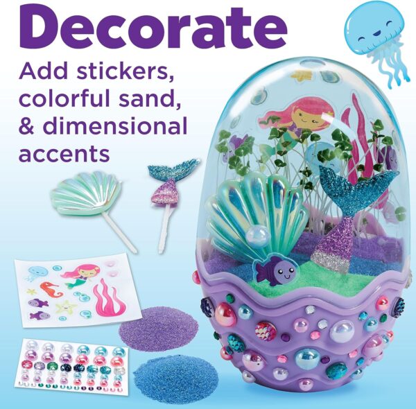 Creativity for Kids Mini Garden Mermaid Terrarium Kit - Crafts and Gifts for Girls Ages 6-8+, Stocking Stuffers - Image 7