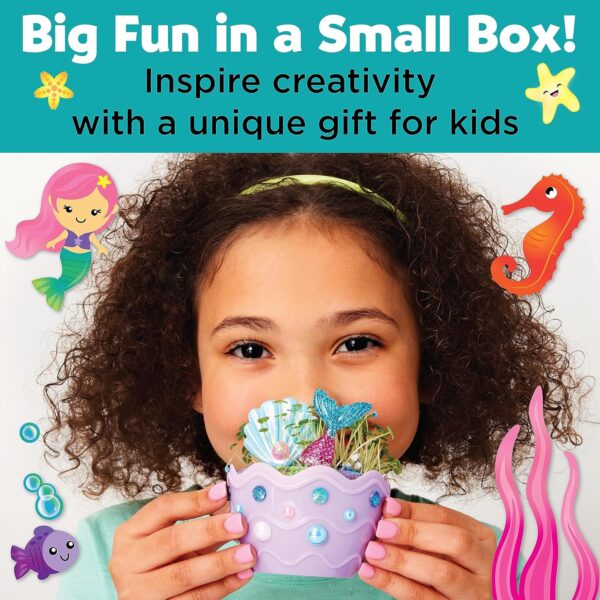 Creativity for Kids Mini Garden Mermaid Terrarium Kit - Crafts and Gifts for Girls Ages 6-8+, Stocking Stuffers - Image 4