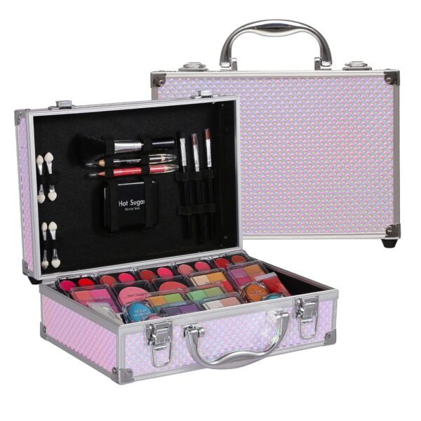 Hot Sugar Makeup Kit for Girls and Women - Full Starter Cosmetics Set with Eye Shadow Palette Lip Balm Blush Lip Gloss Brush Lip & Eye Pencil and Mirror - Image 2