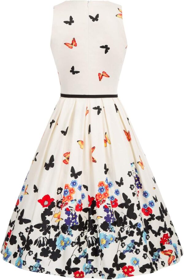 Belle Poque 1950S Vintage Dresses for Women Butterfly Print Cocktail Wedding Dress A-line Dres - Image 3