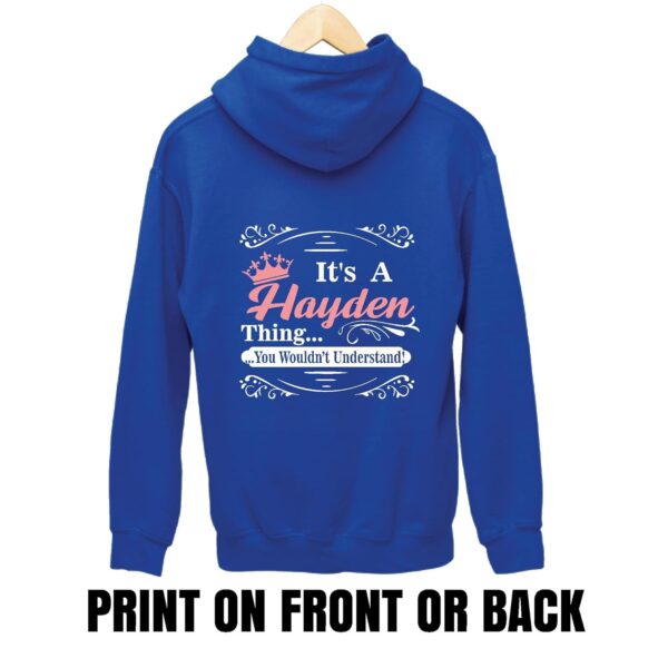 Hayden Gift Show Your Lifestyle Style to Friends Trendy for Every Age Group Black and Muticolor Unisex Hoodie - Image 3