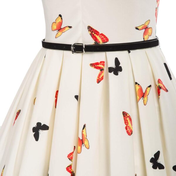 Belle Poque 1950S Vintage Dresses for Women Butterfly Print Cocktail Wedding Dress A-line Dres - Image 5